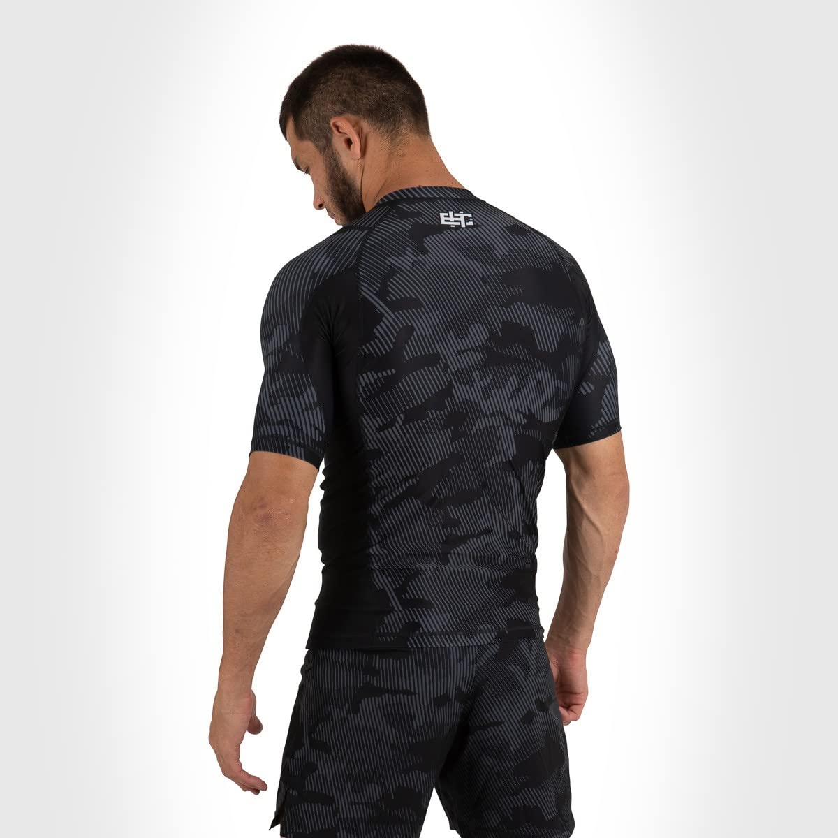 Rashguard Havoc, męski t-shirt sportowy, koszulka fitness, koszulka kompresyjna, koszulka z krótkim rękawem, koszulka funkcyjna, rozmiar 3XL, czarna