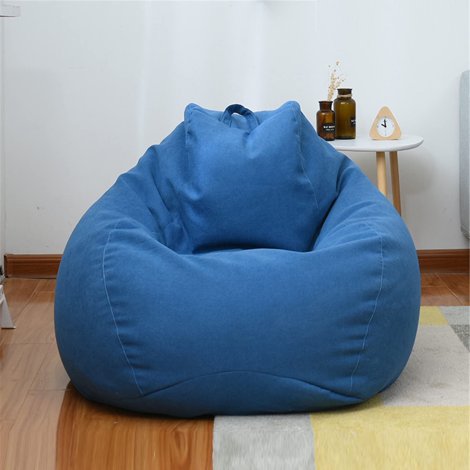Fodera Per Pouf Sacco 100x120 Cm - Senza Ripieno, In Cotone E Lino, Per Interni Ed Esterni - Foto 2