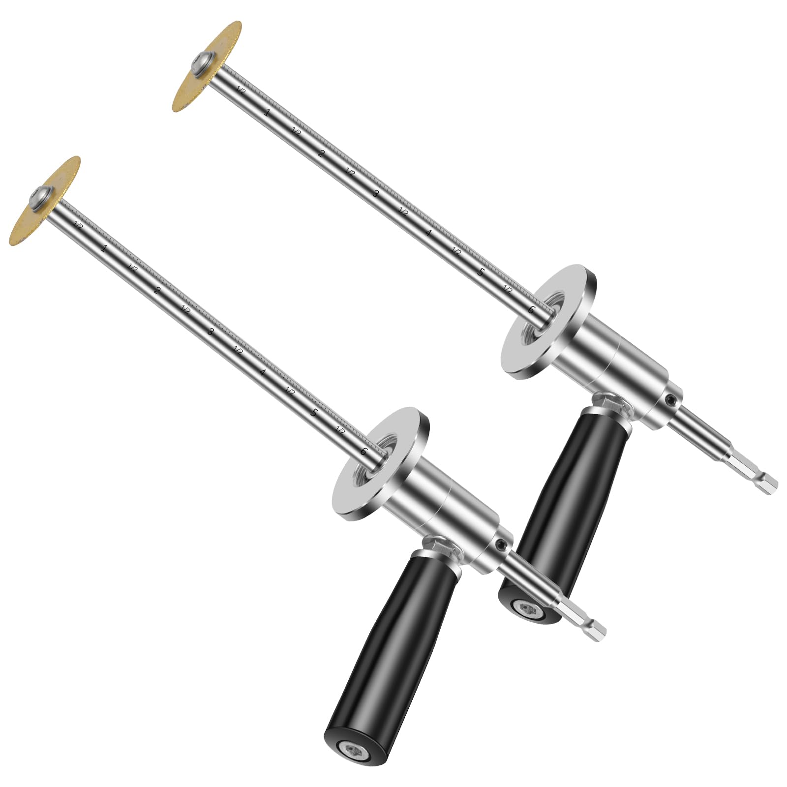 LZVXTYM 2Pcs Inside Pipe Cutter for 1-1/2 Inch- 8 Inch PVC Pipe, Stainless Steel Plumbing Inside Cutter Tools with Diamond Grit Cutting Wheel and Handle- 7