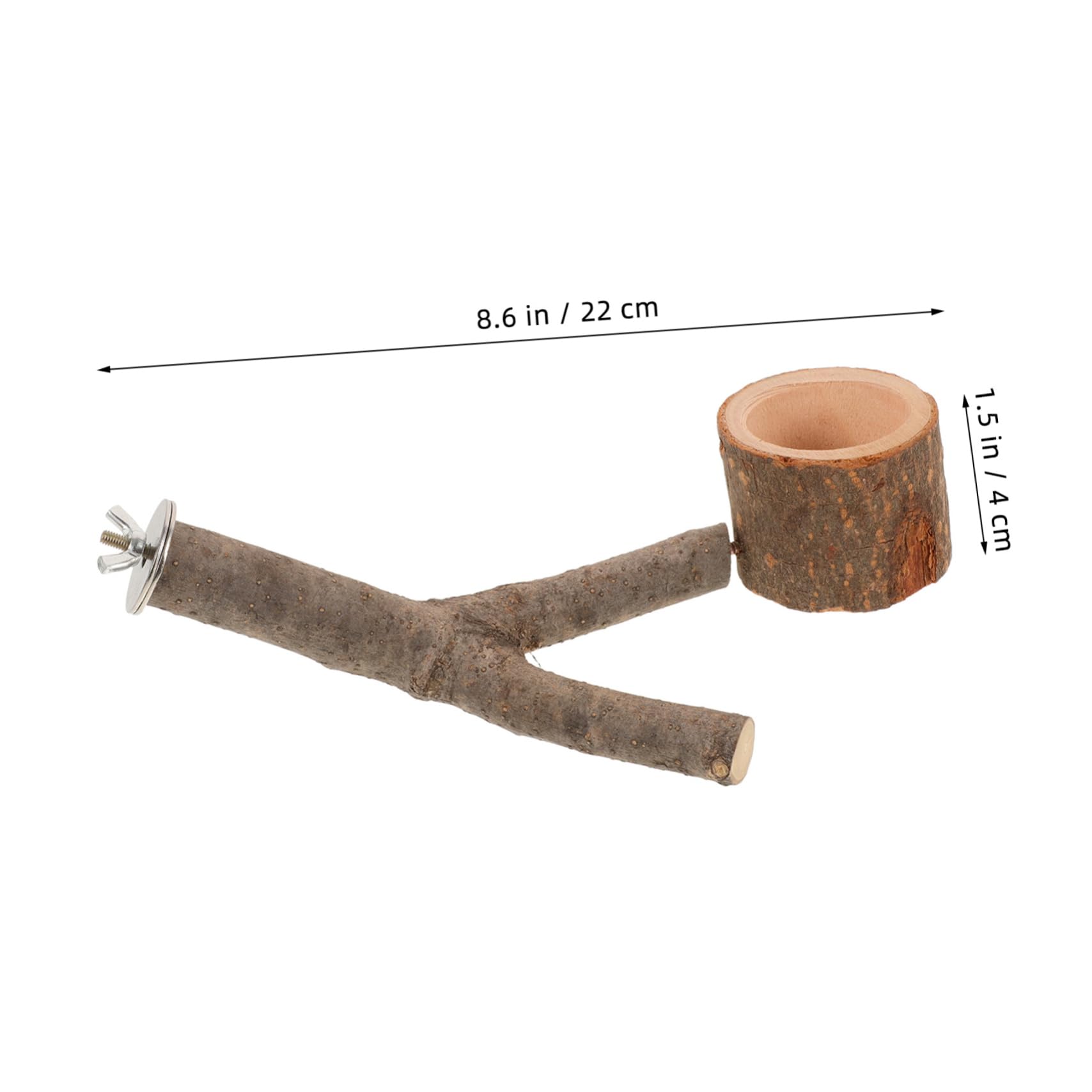 BESPORTBLE 5pièces Perchoir pour Oiseaux Naturel avec Support Alimentaire Plateforme pour Perruches Et Oiseaux Exotiques Accessoire Pratique