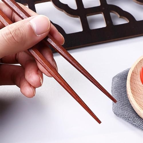 Miniatura 8 de Palillos de madera de estilo chino, palillos hexagonales de madera natural, palillos de madera para sushi de comida rápida, juego de utensilios de