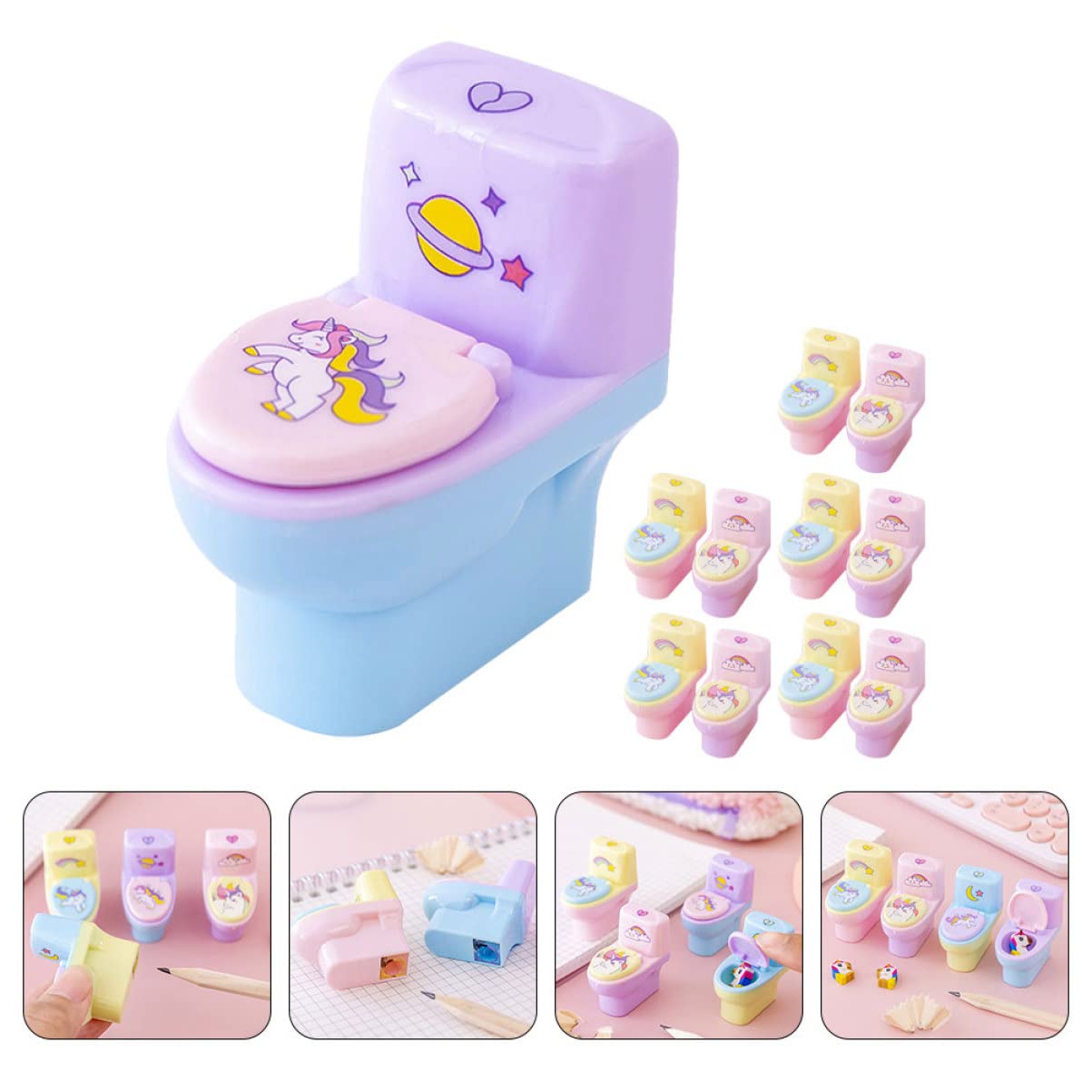 NUOBESTY 4 Ensembles Support De Taille-Crayon Pour Enfants Taille-Crayon Manuel Électrique Pour Salle De Classe Taille-Crayon Pour Jouets Pour Enfants Taille-Crayon À Main 12 pièces * 4