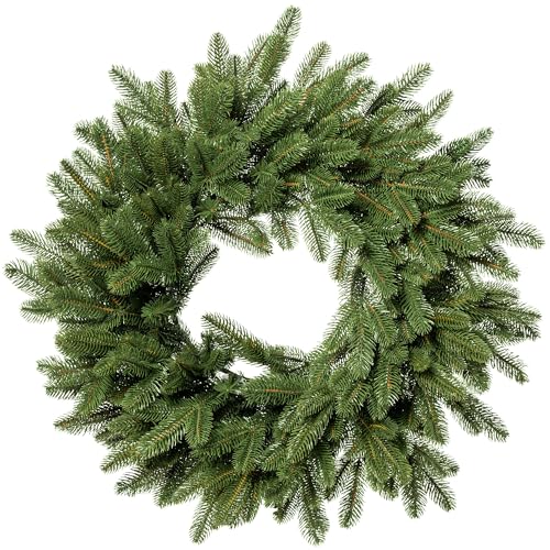 FairyTrees Weihnachtskranz grün 55 cm Premium aus 100% Spritzguss |...