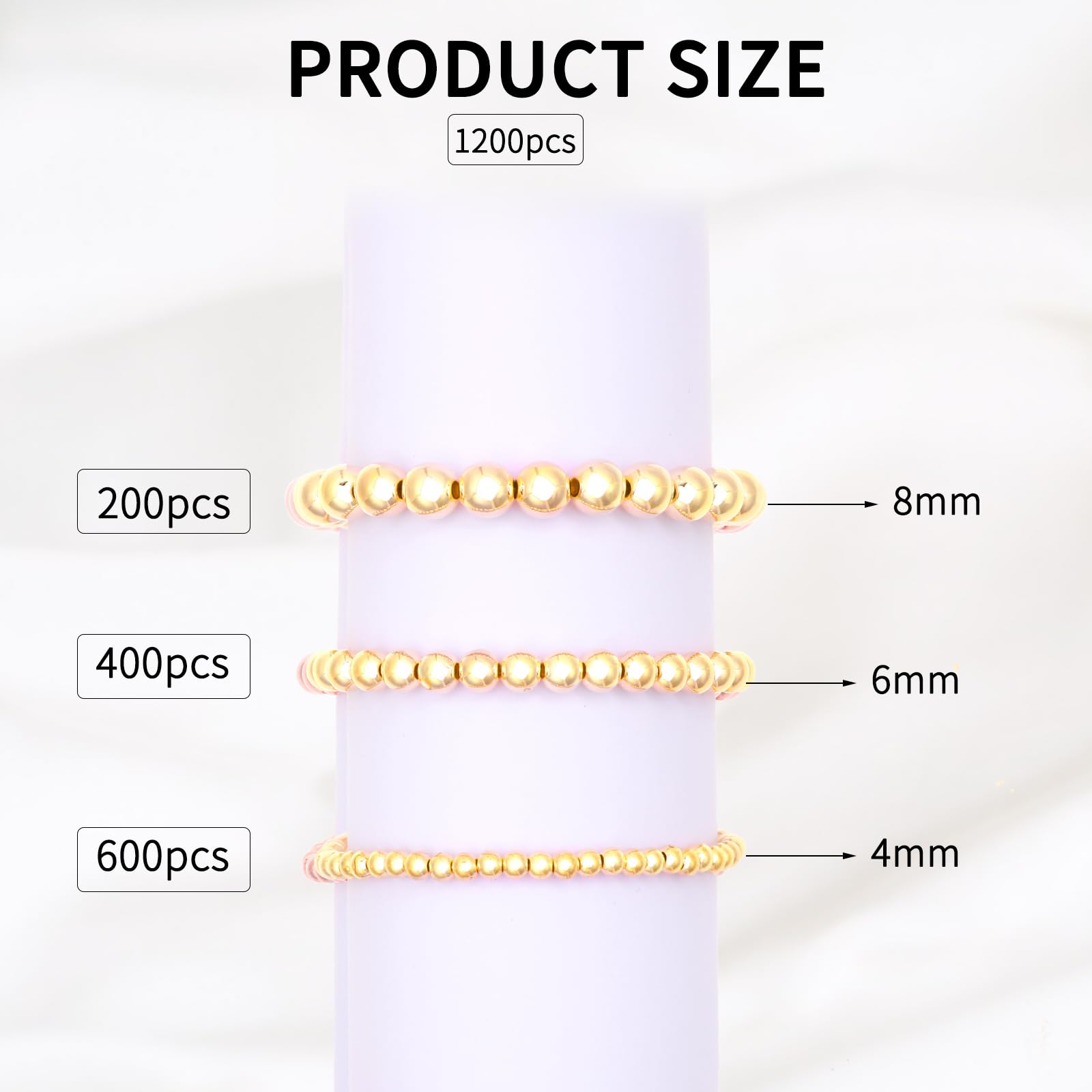 Mozeat Lens 1200 Pièces De Perles Argentées Pour Enfiler Des