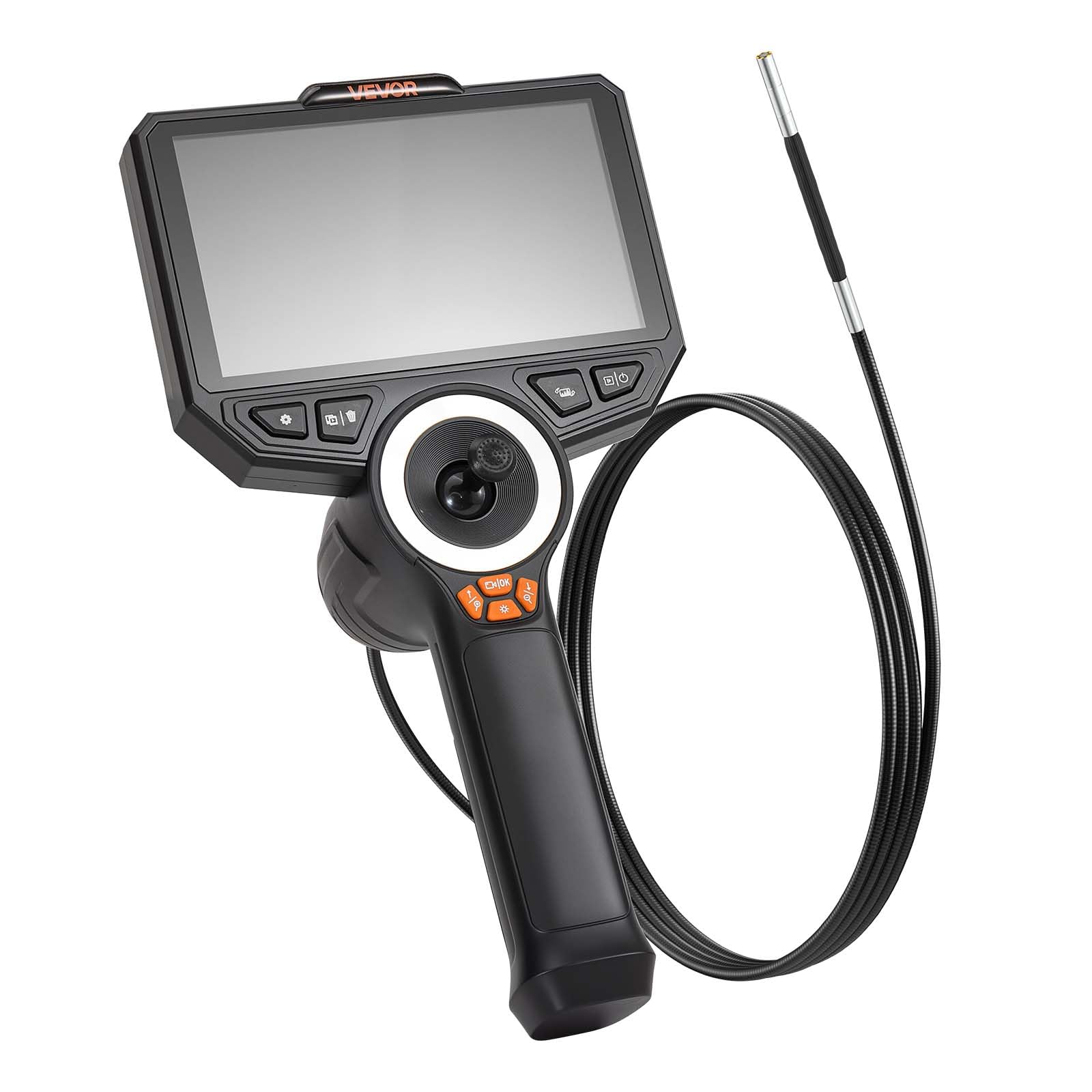 VEVOR Endoscopio Cámara de Inspección de 360° Articulado en 4 Direcciones con Pantalla IPS, Sonda de 3,9 mm, Batería 7000 mAh, Luces LED, 32 GB, Zoom Multinivel, para Motores Espacios Reducidos y HVAC