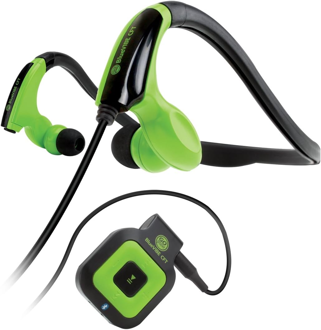 GOgroove Stereo Bluetooth Receiver & Sports Fitness Neckband Earphones - Works with Samsung Galaxy S6 Edge, LG G4, Motorola Droid Turbo & More