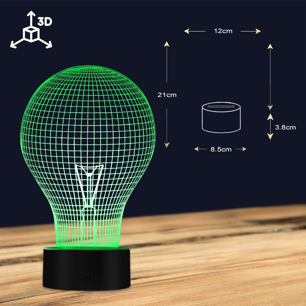 Bombilla Iluminación novedosa Lámpara eléctrica Tecnología anticuada Creatividad Luz nocturna brillante Lámpara de mesa de bajo consumo con colores Señales luminosas intercambiables Regalos para ami