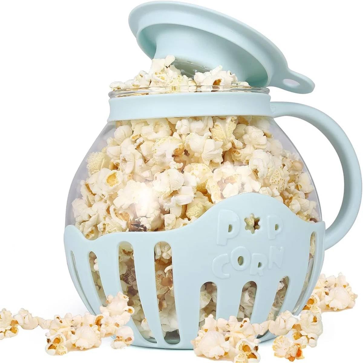 Mann Mart‚Microwave Popcorn Popper - 2.25 Quart Borosilicate Glass Bowl for Healthy & Easy Snacking-image-20