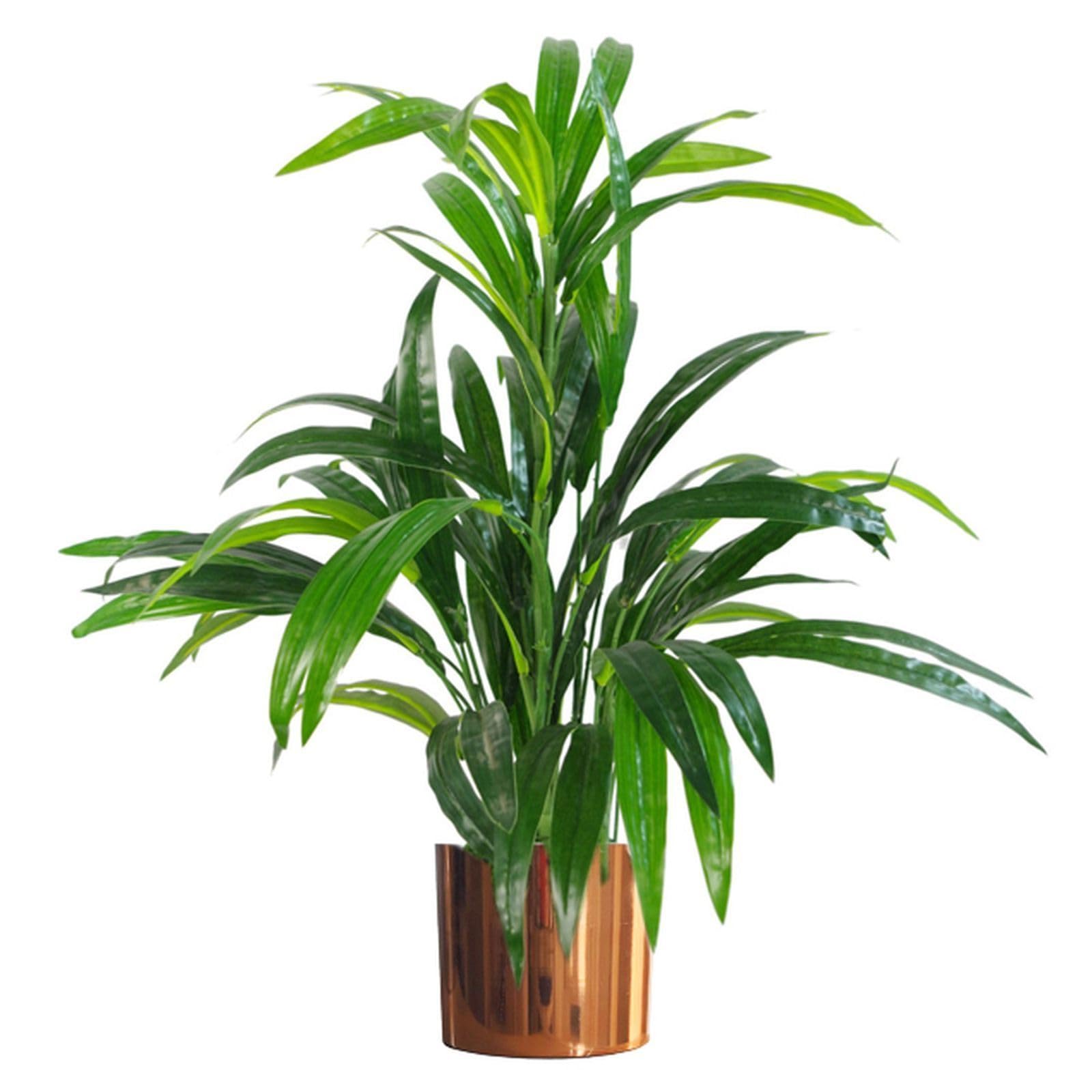B&Q - Artificial Plant Bamboo Copper Metal Planter 65Cm Realistic  Design Botanik