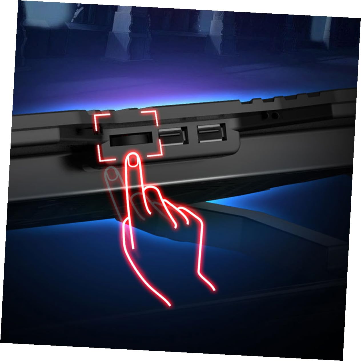 Base Raffreddamento Laptop con Ventole Silenziose Superficie Resistente Supporto Regolabile Inclinato per Dissipazione Del Calore Alimentazione USB Adattatore Antiscivolo Design