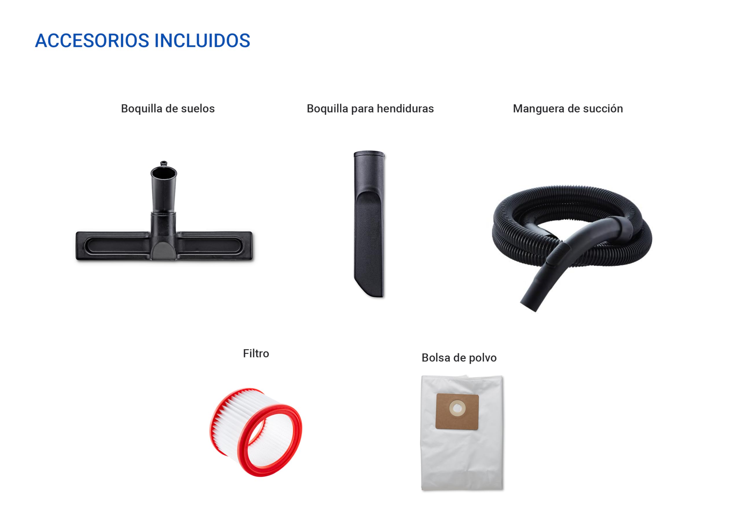 Nilfisk Multi II 22L Aspirador de Agua y Polvo Potente - Aspiradora de Bricolaje para Sólidos y Liquidos, Seco y Húmedo - Déposito en Acero Inoxidable (1200 W)