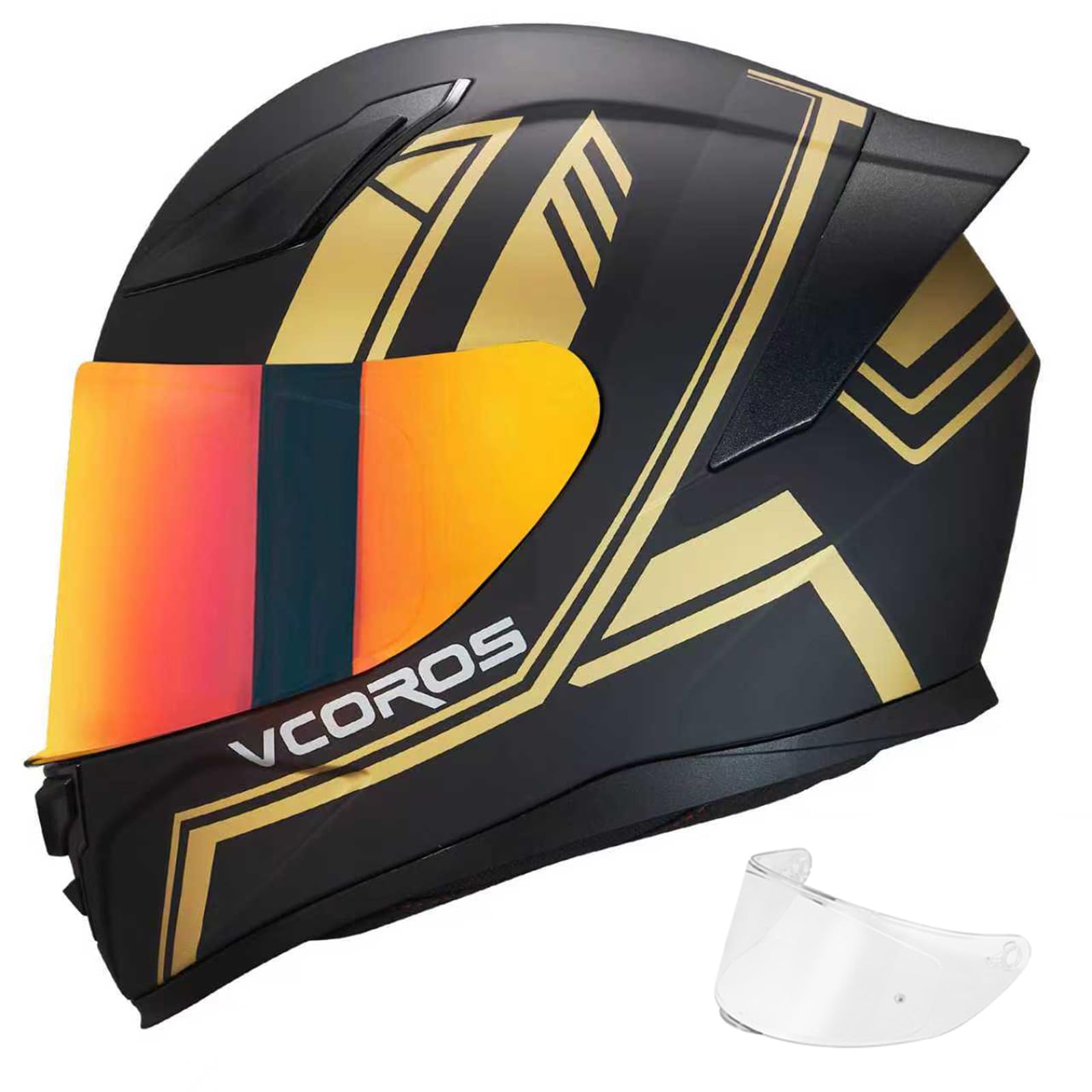 VCOROS Motorcycle Full Face Helmet for Unisex-Adults DOT Approved WS-609 Motorbike Street Bike Racing Helmets