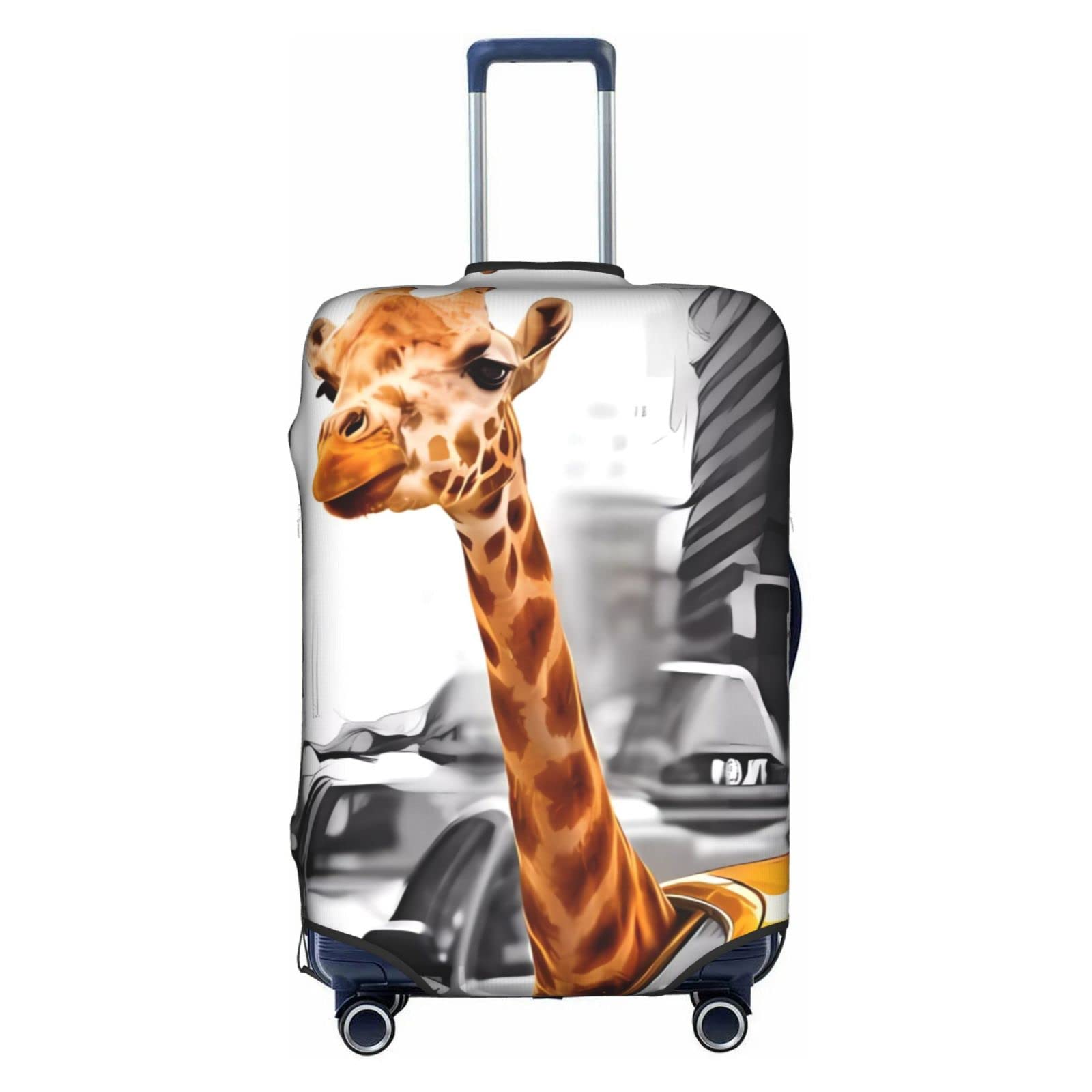 Housse De Valise 3D Chat – Taille XL (30-32 Pouces), Polyester élastique, Anti-rayures, Lavable