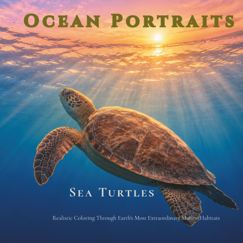 Ocean Portraits: Sea Turtles: Realistic Coloring Through Earth's Most Extraordinary Marine Habitats