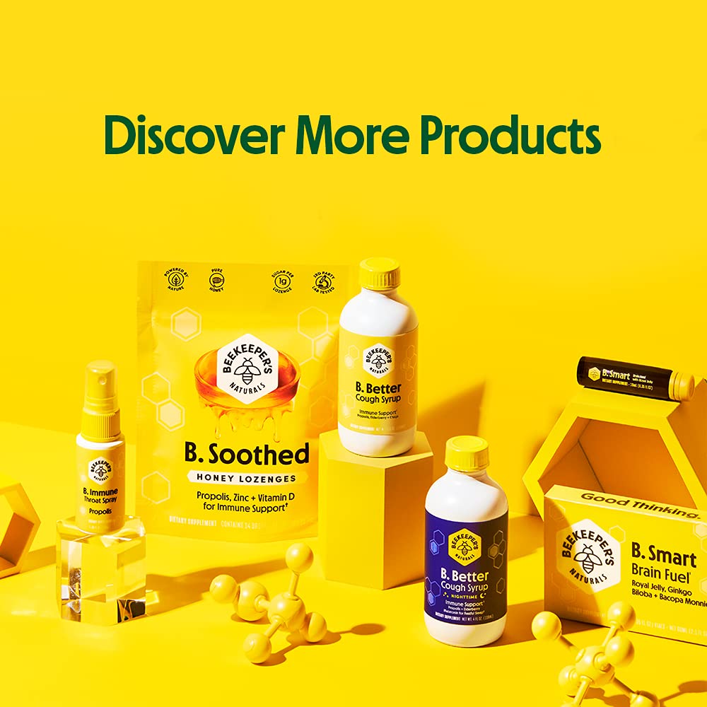 Beekeepers Naturals B.Soothed Honey Cough Drops Immune Support with