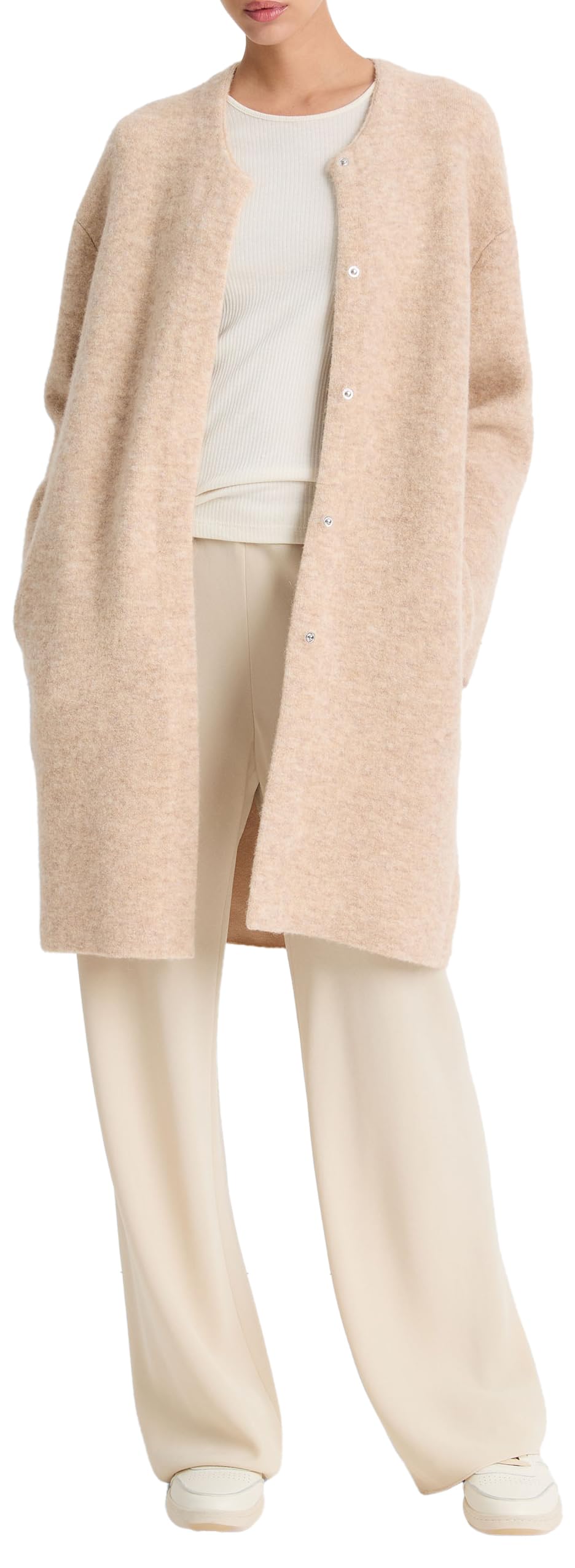 Vince womens Textured Soft Sculpt Car Coat