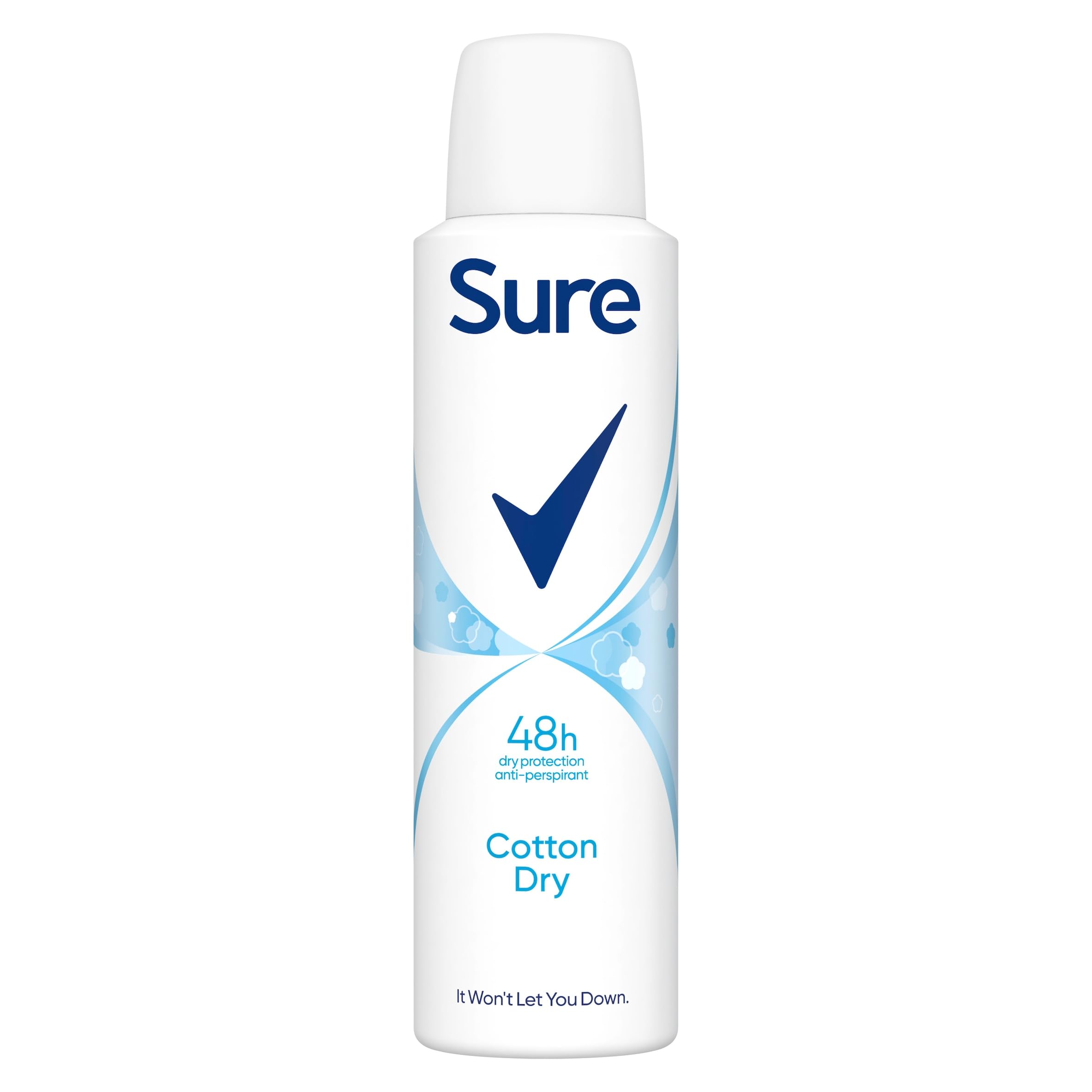 Sure Women Cotton Dry Anti-Perspirant Deodorant Spray 150ml – Long Lasting Sweat & Odour Protection with Fresh Cotton Fragrance