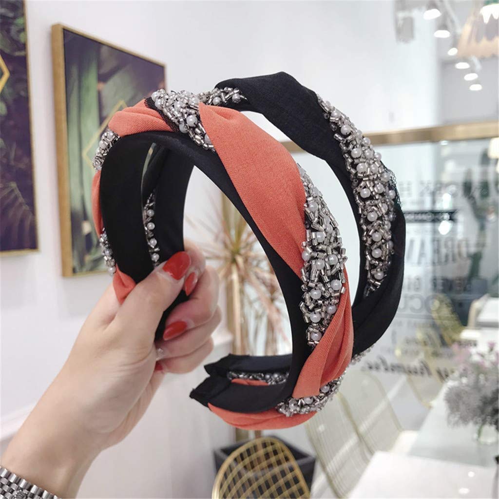 Opaski damskie Twist Knot Turban Opaska z kwiatowym nadrukiem Opaska do jogi dla kobiet i dziewcząt (kolor: D)