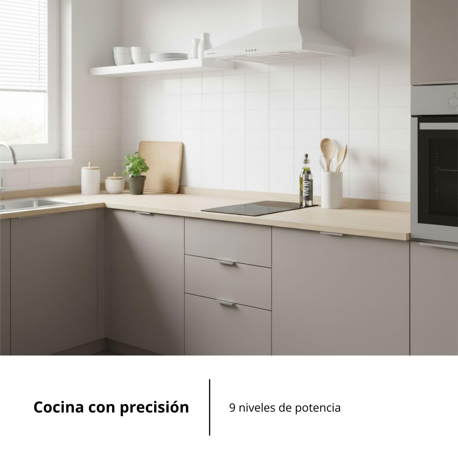 Corberó CCVGD25BF Plaque vitrocéramique 2 zones de cuisson 9 niveaux de puissance Contrôle tactile Arrêt automatique Puissance 2900 W Noir