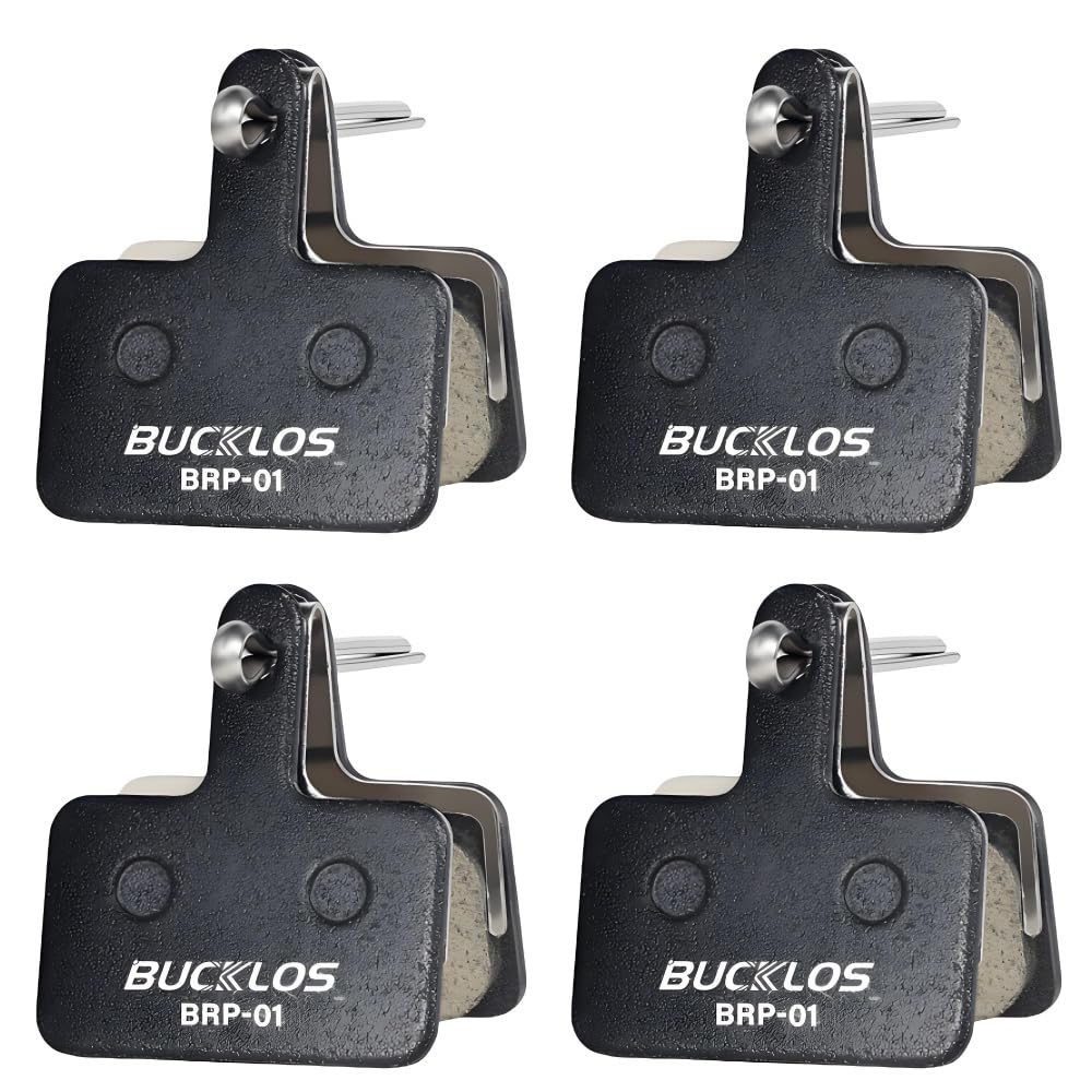 BUCKLOS Bike Brake Pads 4 Pairs Disc Brake Pads for Bicycle, mountain bike Electric Bike Brake Pads Replacement（Resin-4 pairs） — image 1