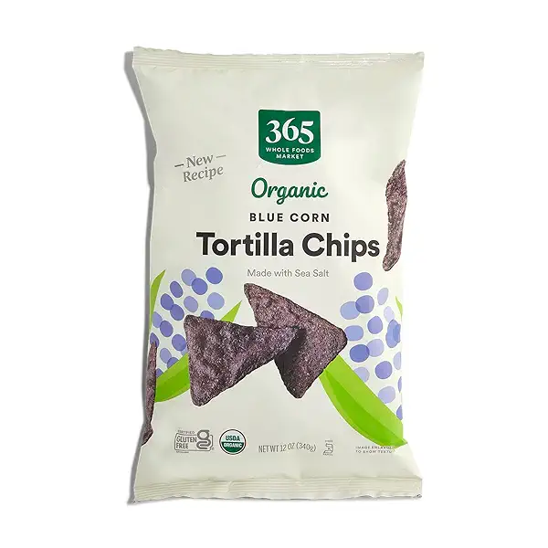 Organic Blue Corn Tortilla Chips, 12 Ounce Shipped to You Whole