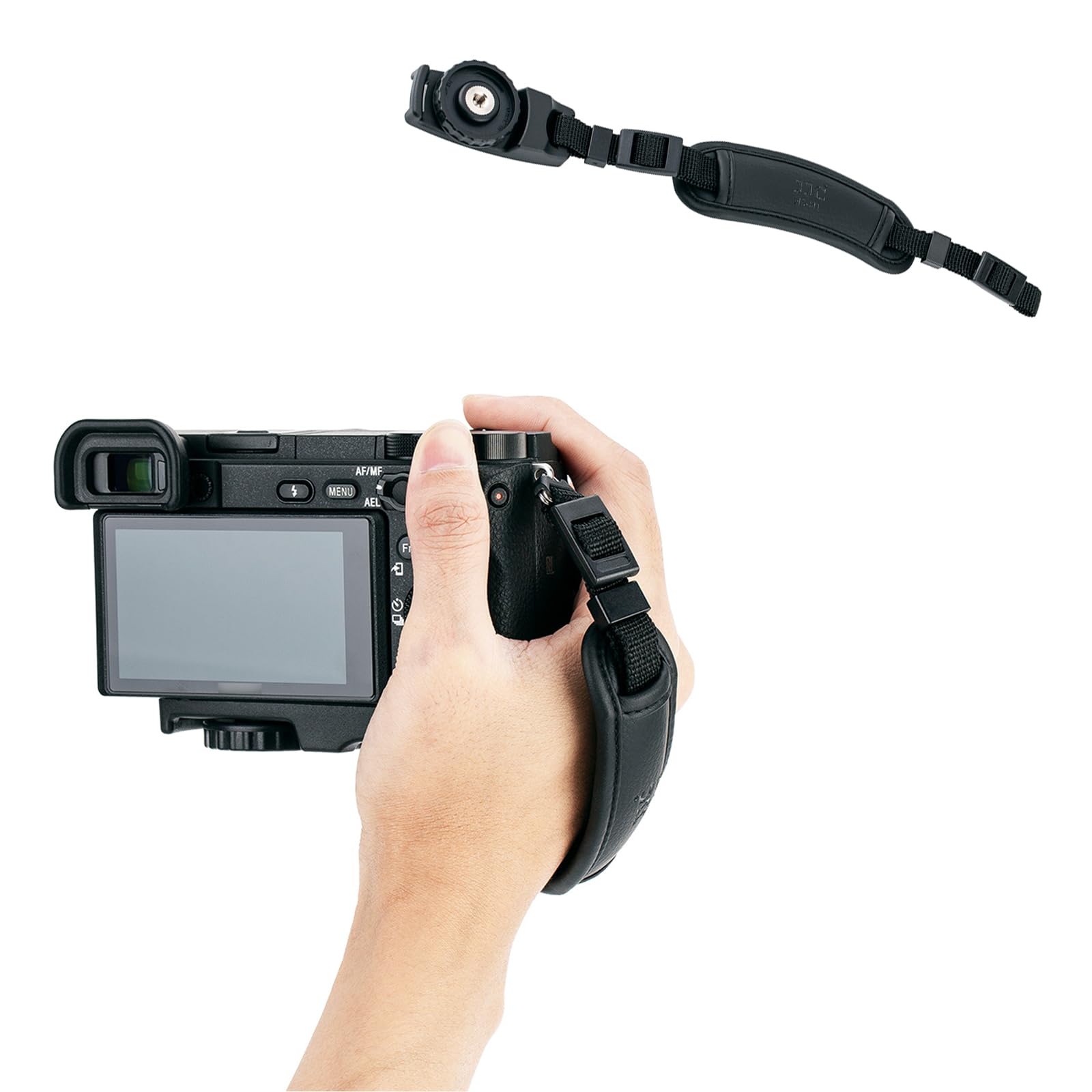 Jjc Unisex Black Light Weight Camera Hand Grip Strap Compatible With Leica D-Lux8 Q3, Alpha A6700 A6600 A6500 A6400 A6300 A6100 A6000 & Zr & Eos R6v Mirrorless And Compact Camera