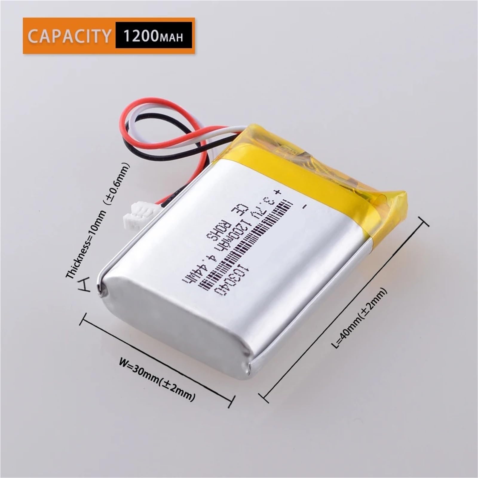 103040 3,7 V 1200 mAh, 1/10 pièces(10PCS)