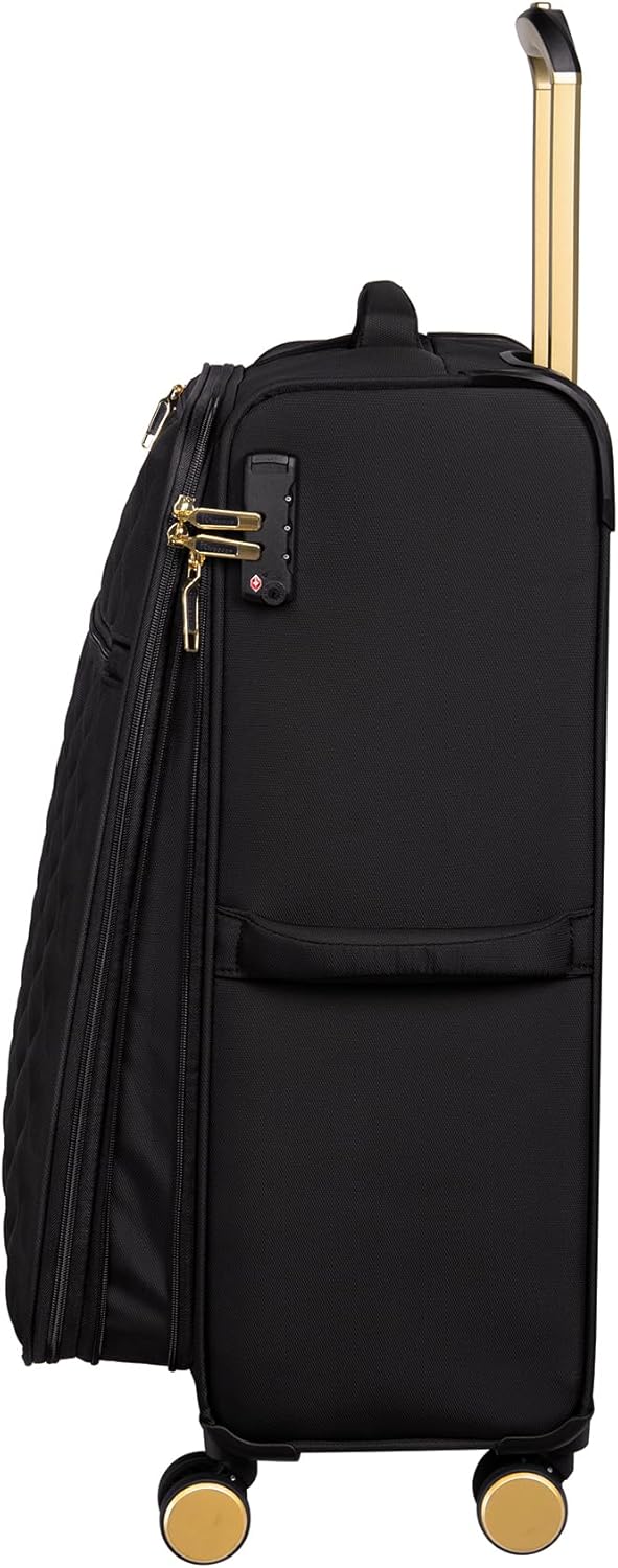 It Luggage Glimmering 28" Softside Checked 8 Wheel Expandable Spinner, Black