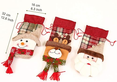 Miniatura 7 de Juego de 7 accesorios de vino para regalo de Navidad botella de vino botella de cerveza Decoración: damas/bolsas de espiga con cuello de piel