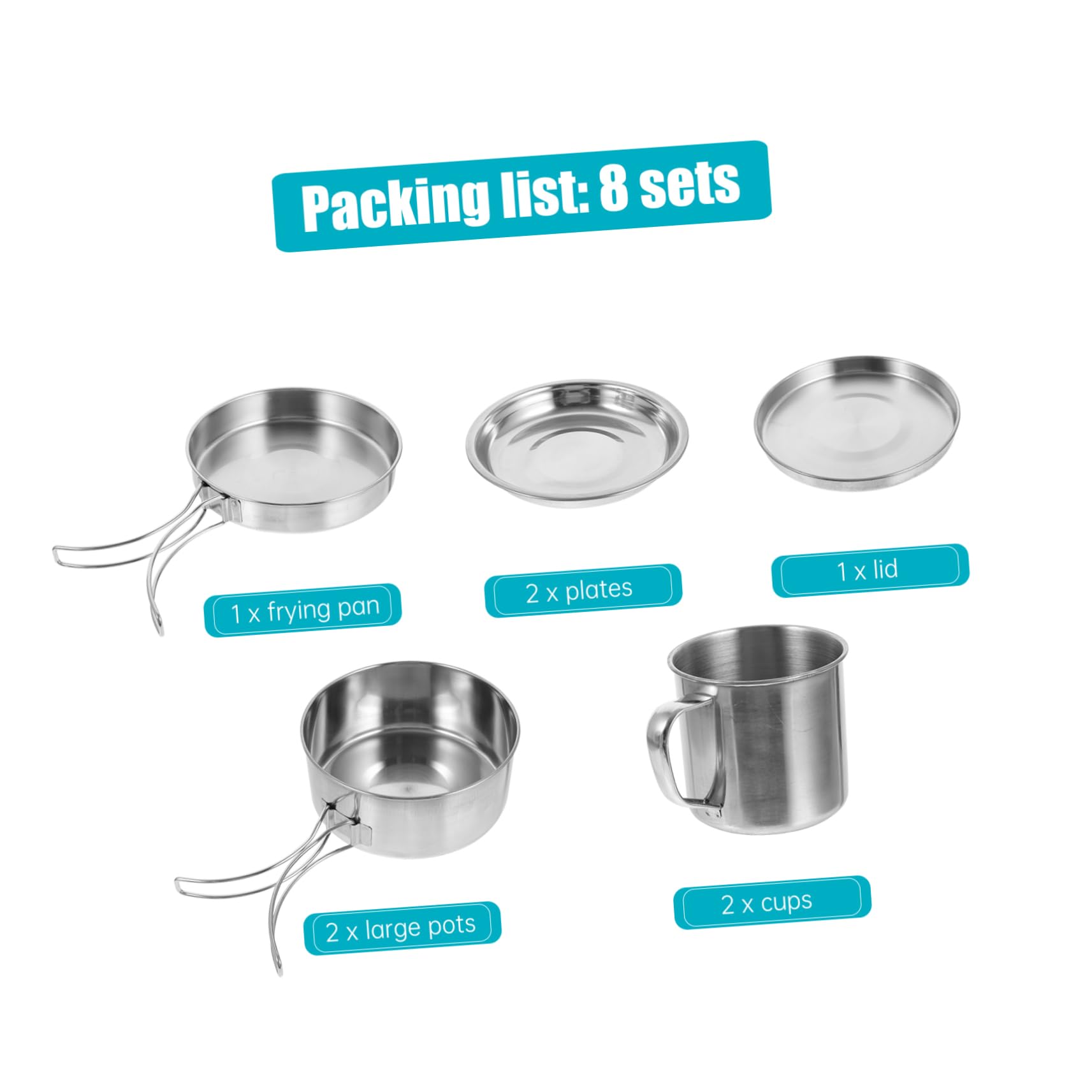 BESPORTBLE 1set Pieghevoli Inossidabile Per All Utensili Picnic Escursioni e Bbq Facili e Resistenti