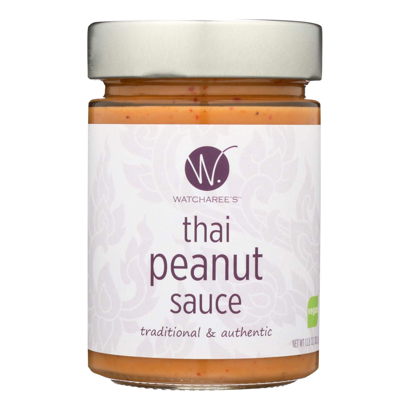 WATCHAREE'S, Sauce, Thai Peanut, Pack of 6, Size 12.8 OZ - No Artificial Ingredients Dairy Free Vegan Yeast Free