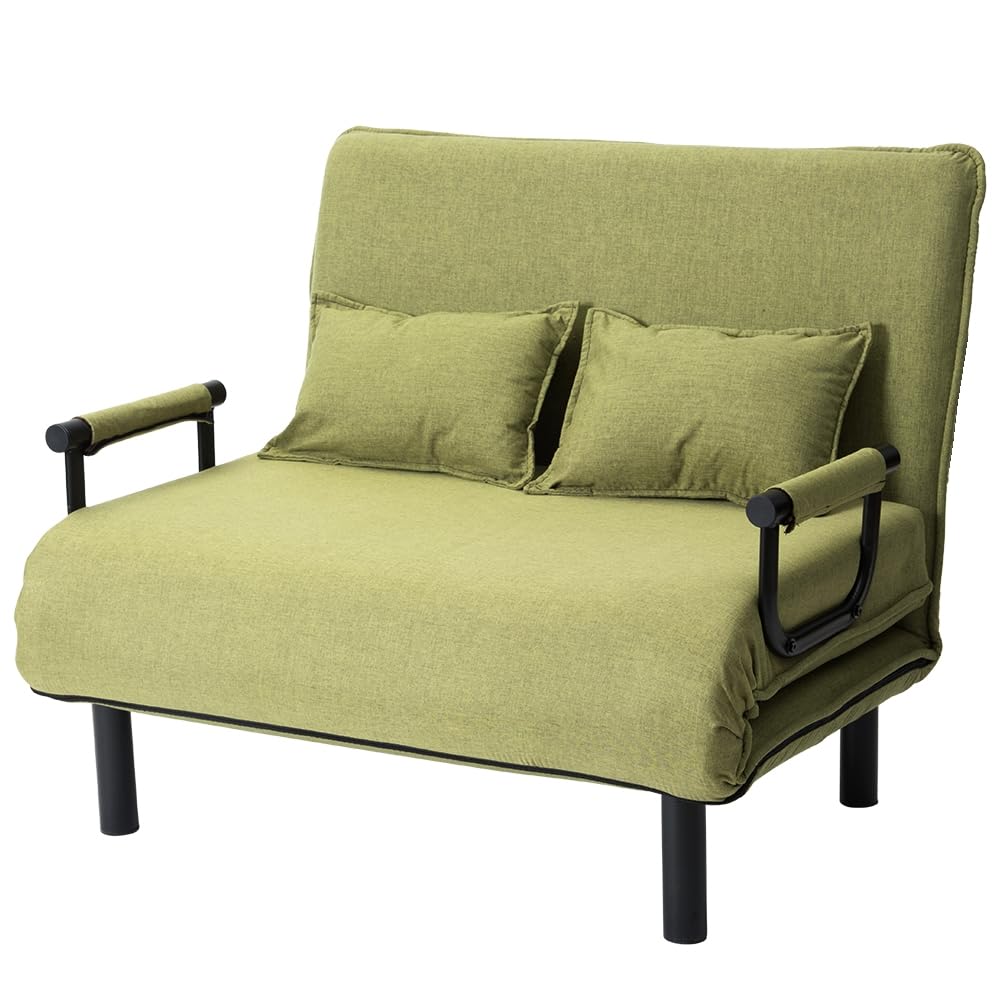 ソファーベッド 約幅101cm グリーン 折りたたみ式 リクライニング ソファーベッド オンライン 約幅101cm グリーン 折りたたみ式