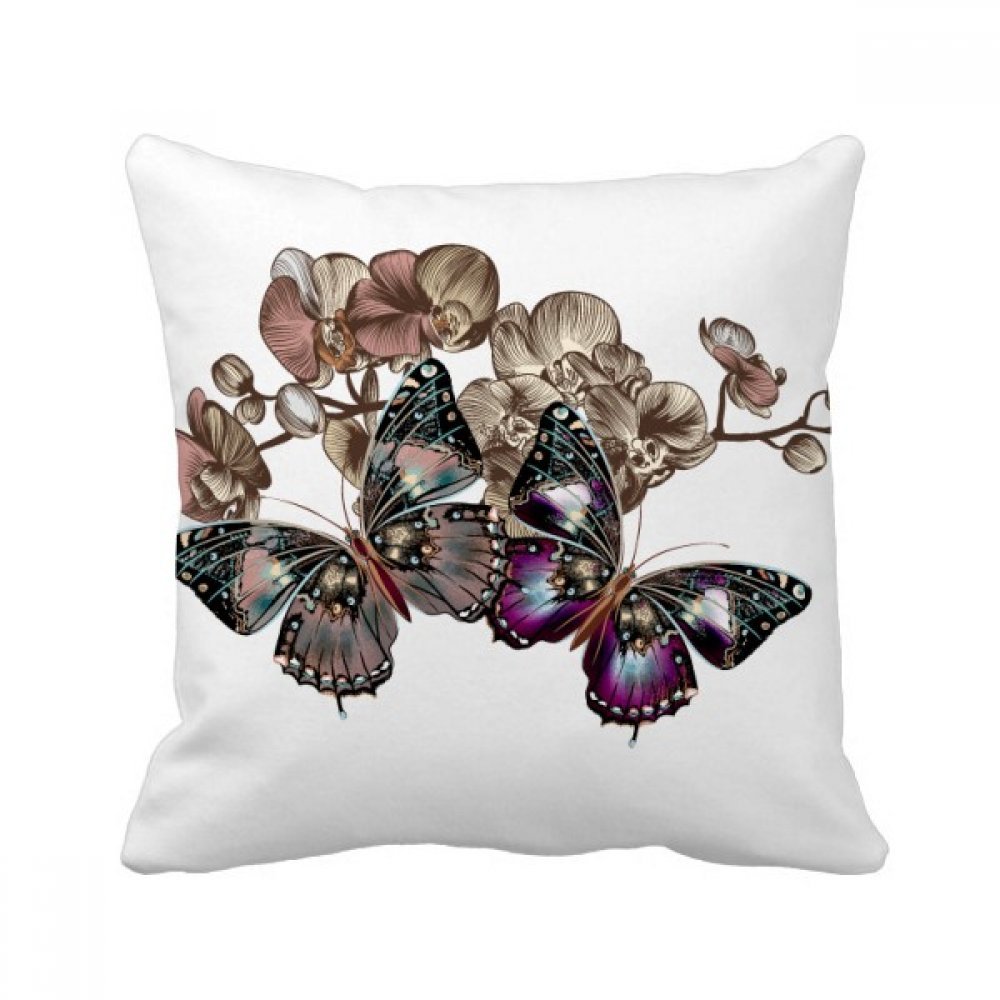 Oreiller papillon rose multicolore 40x40 cm au design motif ange jolis