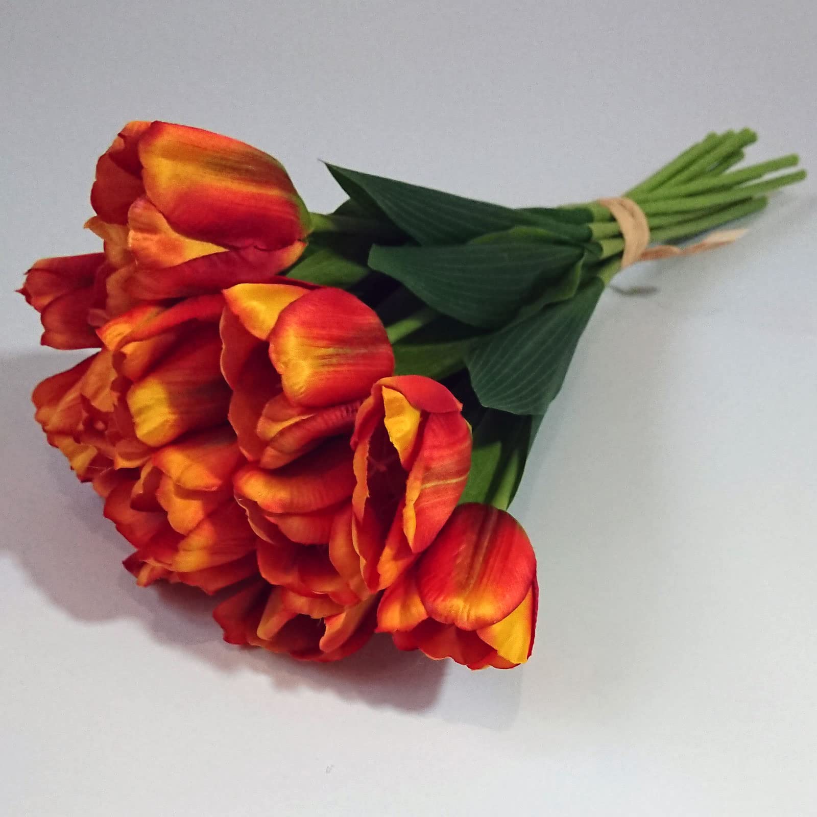 Fsuk Orange Artificial Tulips - 14 Stems - 39Cm Long (Orange)