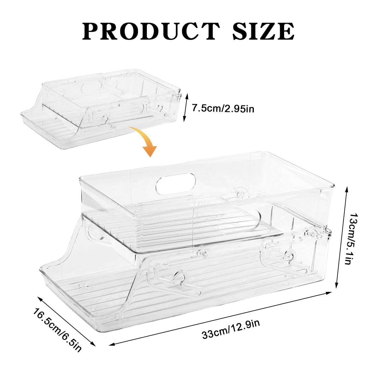 Organiseur Canettes Frigo Roulant 2 Étages - Range Canettes Bière Soda 250ml 330ml Cuisine