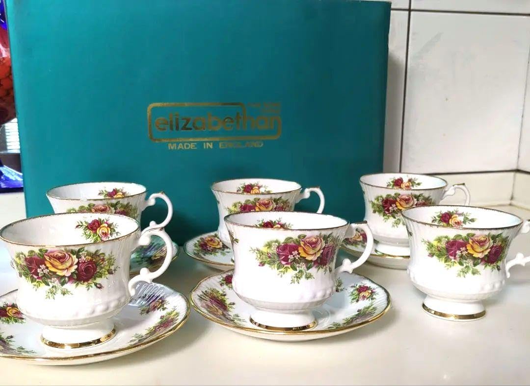 Amazon.co.jp: elizabethanカップソーサー 5脚セット イギリス製 