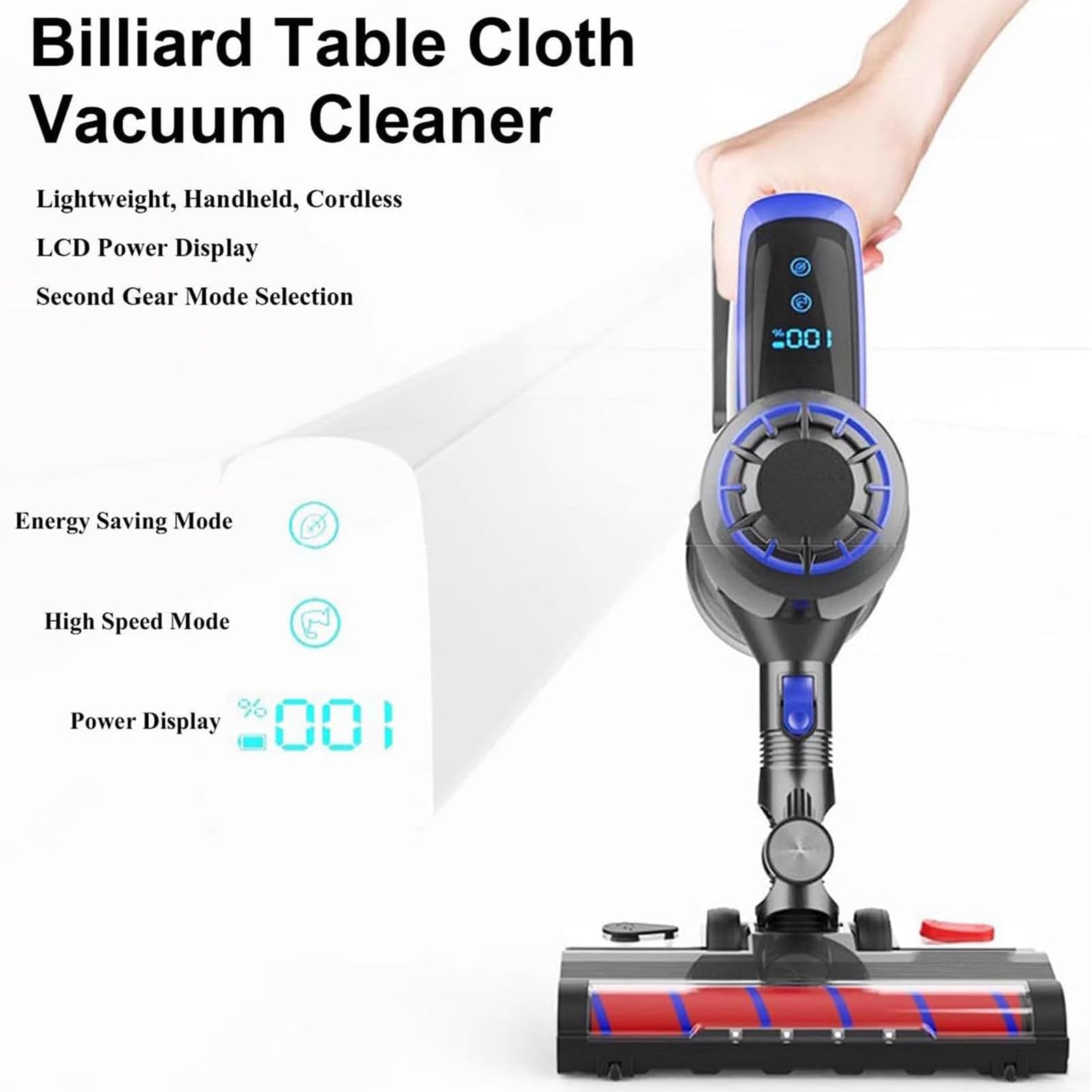 Pulitore per Tovaglie da Biliardo, Kit Pulisci Spazzole per Tavolo da Biliardo, Aspirapolvere per Stoffa da Biliardo Senza Fili, per Sala da Biliardo, Club di Gioco