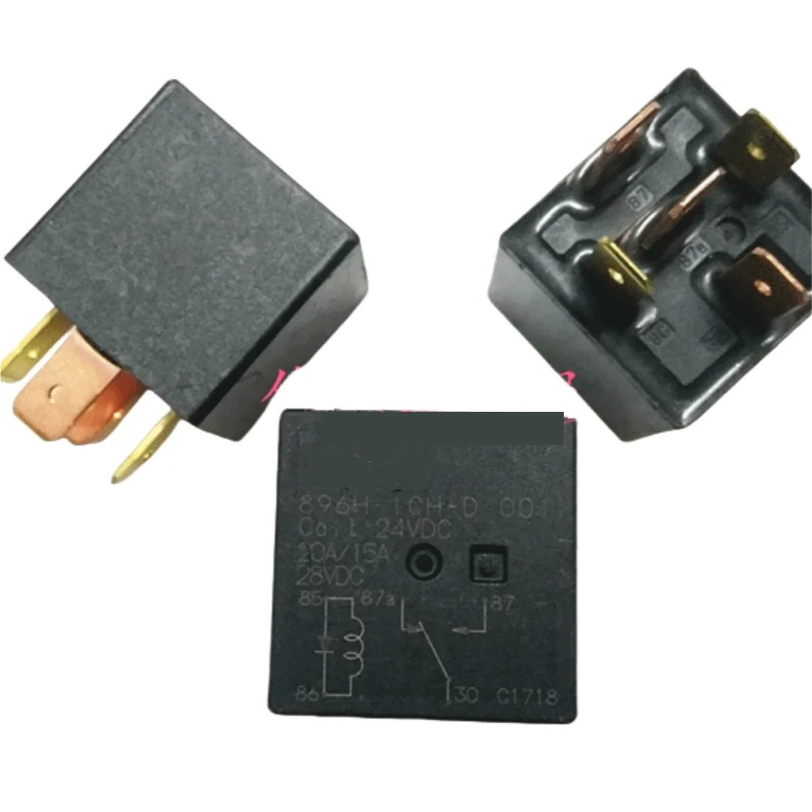 Relais automobile 896H-1CH-D 001 24V CC 5 broches pour restaurer les commandes électriques