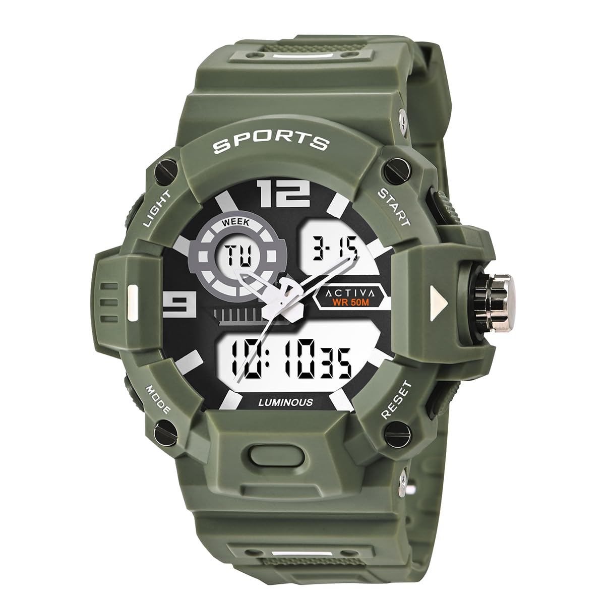 Invicta Quarz-Armbanduhr für Herren Activa Digital ACW495-003, 55 mm