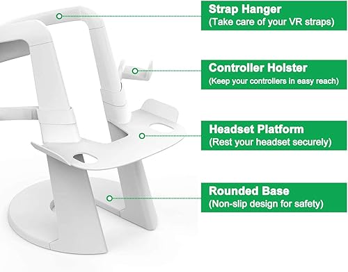 Miniatura 2 de NexiGo VR Stand with Controller Holder VR Headset Display Stand and Controller Mount Station for Oculus Quest 12 Oculus Rift S Oculus Rift White