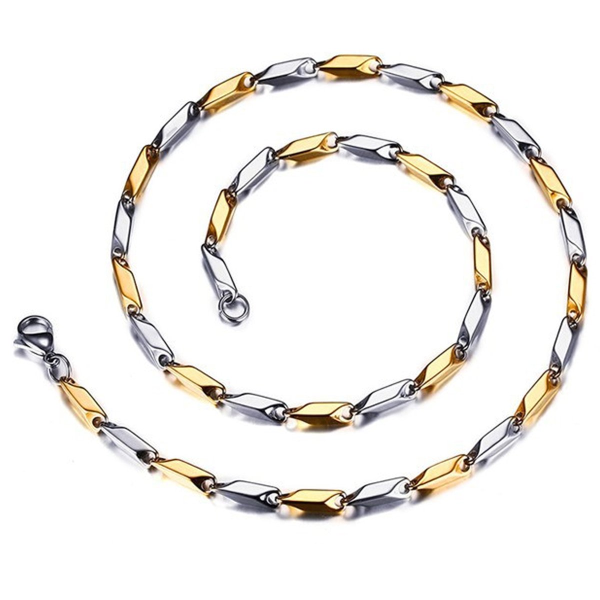 Fashion Frill Stylish Gold Chain For Boys Stainless Steel Necklace Silver Chain For Men Mens Jewellery Chains For Men Accessories Jewellery Rice Chain (B07F732LWK) Amazon Price History, Amazon Price Tracker