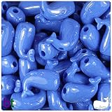 BeadTin Periwinkle Opaque 24mm Whale Pony Beads (24pcs)