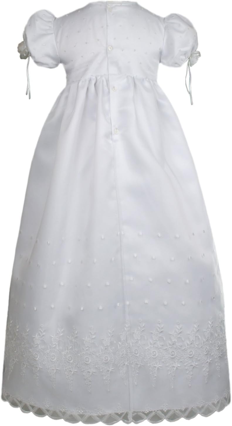 Infant & Toddler Girl Christening Baptism Dress Size 0 1 2 3 4 (0M-30M) White