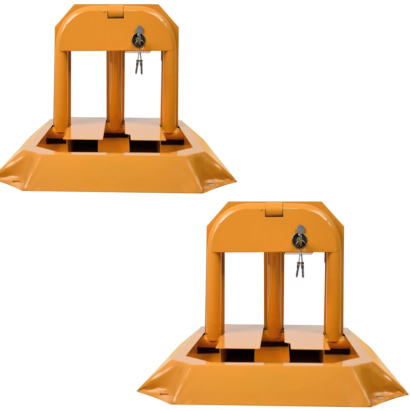 Garde-corps de stationnement – Verrouillage de l'espace de stationnement portable, antirouille et étanche, verrouillable, bloqueur d'allée pliable pour parking privé