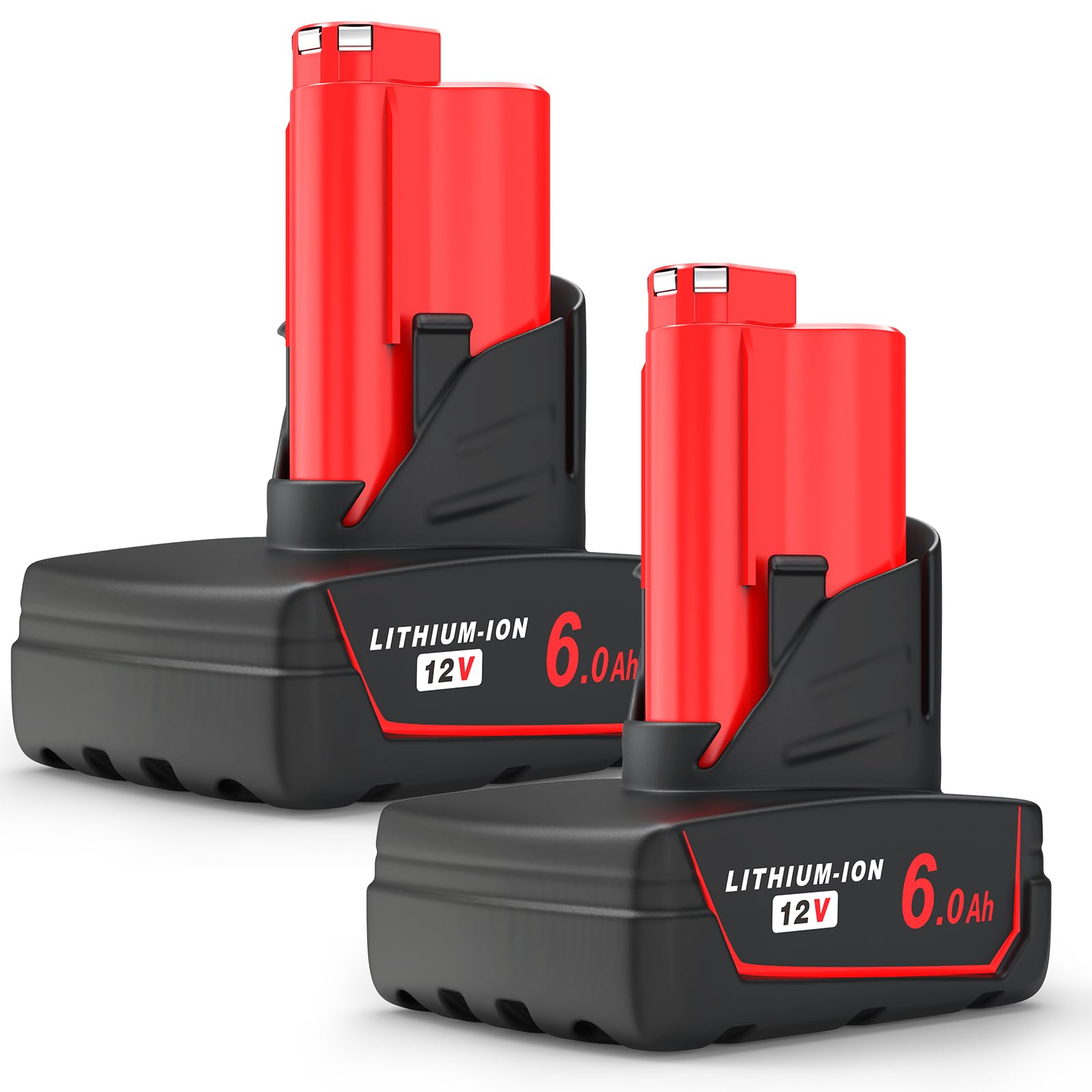 2X Waitley M12 12V 6Ah Ersatzakku für Milwaukee M12 Li-ion Akku 48-11-2411 48-11-2440 48-11-2402