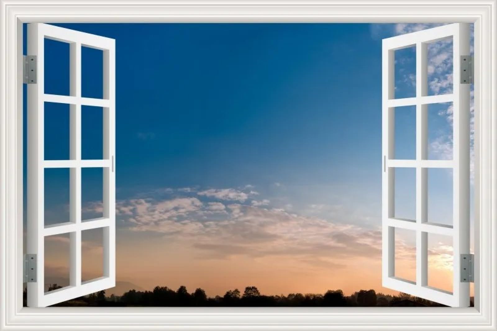 Autocollants muraux 3D pour salle de bain, chambre à coucher, salon, chambre d'enfant, décoration de chambre d'enfant, motif coucher de soleil, nuages, paysage, 230 x 180 cm