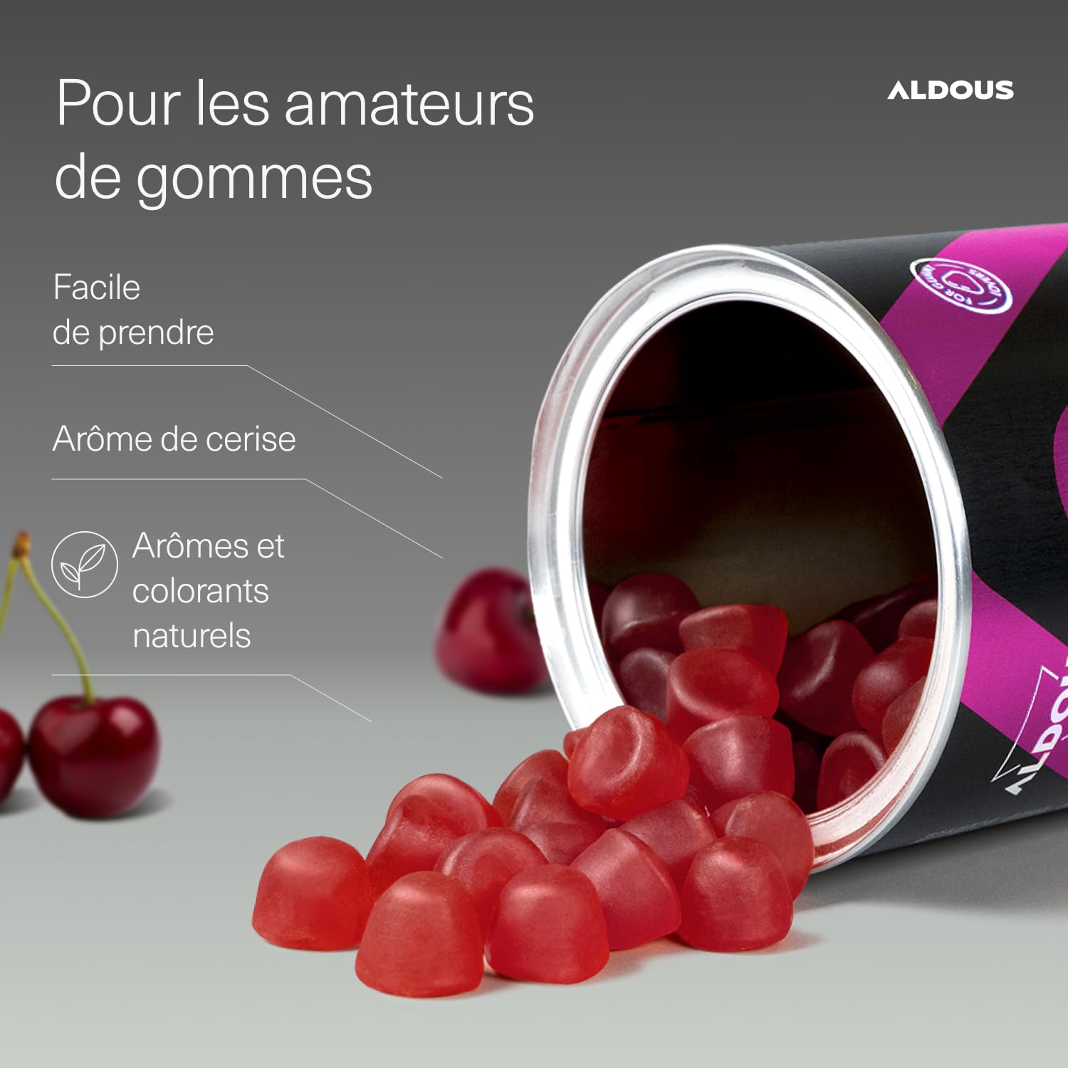 120 Gummies Pousse Cheveux - Goût Cerise - 10000 mcg Biotine Cheveux + 7 Vitamines, Acide Folique, Zinc, Sélénium, Iode - Complement Alimentaire Cheveux, Peau et Ongles - Gummies Cheveux Pour 4 Mois