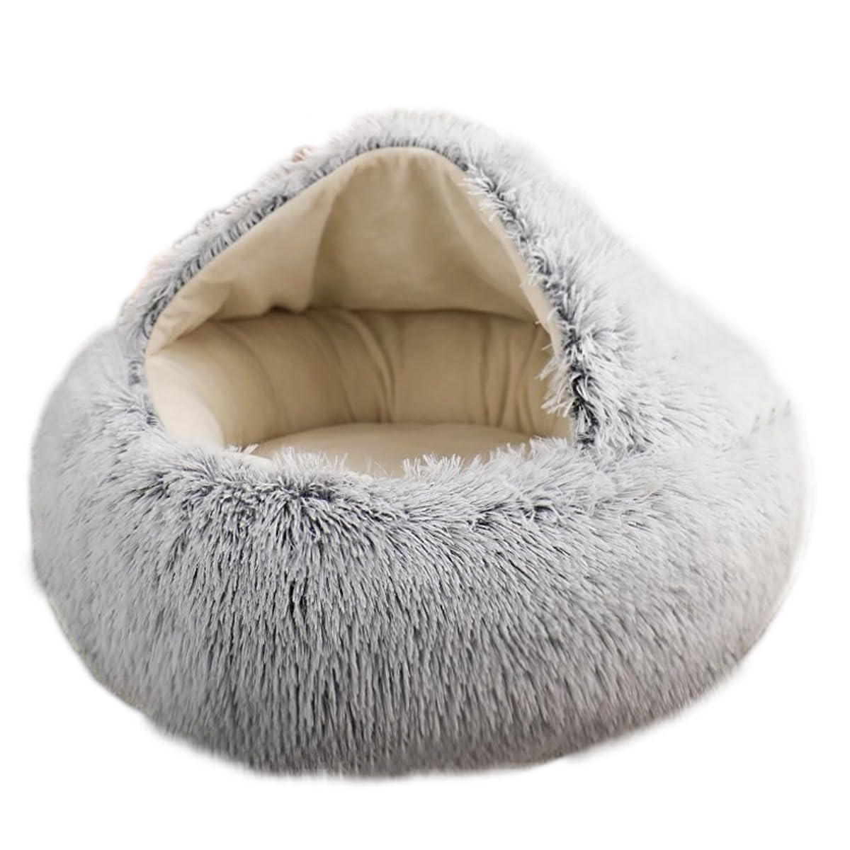 HEXEH Katzenhöhle Katzenbett Waschbare Halbgeschlossen Katzenzelt Katzenkorb Katzenhäuschen Betten Zum Schlafen Für Kleine Bis Mittlere Größe Katze (Color : B, Size : 60cm)