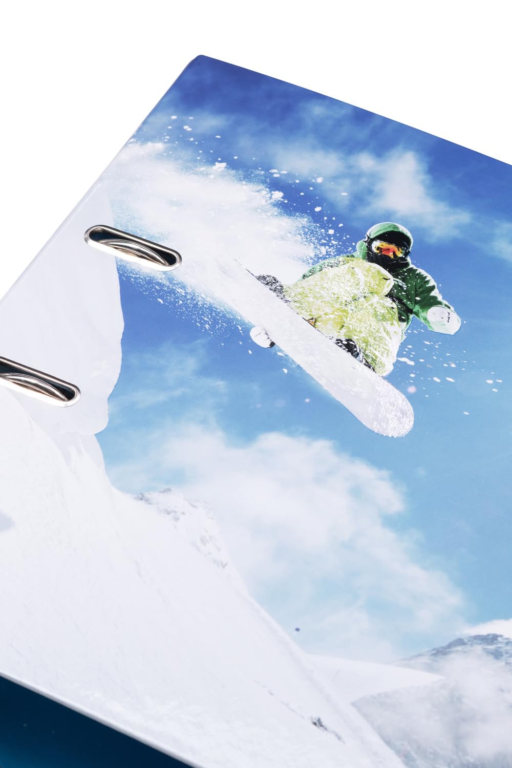 HERMA Lot de 5 classeurs à levier A4 pour sports d'hiver, tranche de 70 mm, classeur robuste avec motif sport, finition brillante et impression intérieure, classeur à anneaux pour enfants, classeur