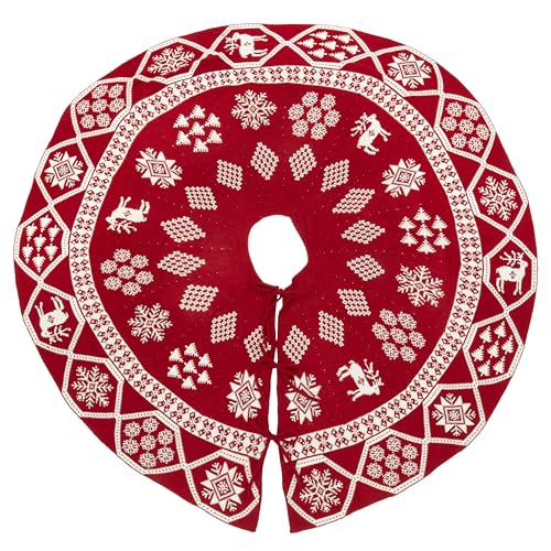 Two-Way Festive Knit Tree Skirt by SARO LIFESTYLE - Image 2